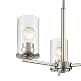 Verlana 3-Light Chandelier Ceiling Light Brushed Nickel