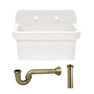 Doriteal 24 Inch Wall Mount Kitchen Sink in White