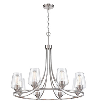 Ashford 8-Light Chandelier Ceiling - Brushed Nickel