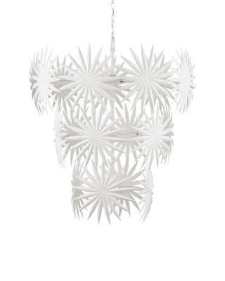 Bismarkia Large White Chandelier