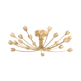 FALKIRK Semi Flush with Vintage Gold Leaf Finish