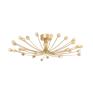 FALKIRK Semi Flush with Vintage Gold Leaf Finish