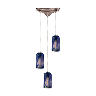 Molten 10'' Wide 3-Light Pendant - Satin Nickel