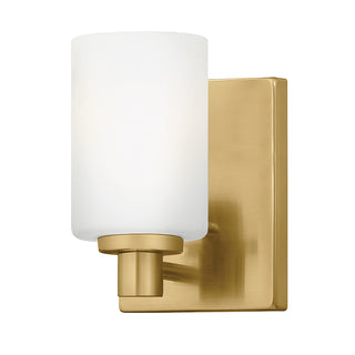 Karlie Small Single Light Sconce in Lacquered Brass