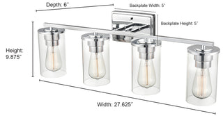 Verlana 4-Light Vanity Chrome
