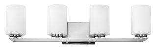Kyra Large Four Light Vanity In Polished Nickel Finish