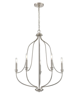 Senoia 5-Light Chandelier Ceiling Light Brushed Nickel