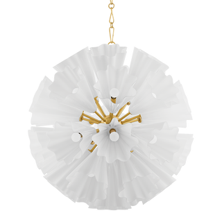 CAPRI Chandelier with Aged Brass Finish