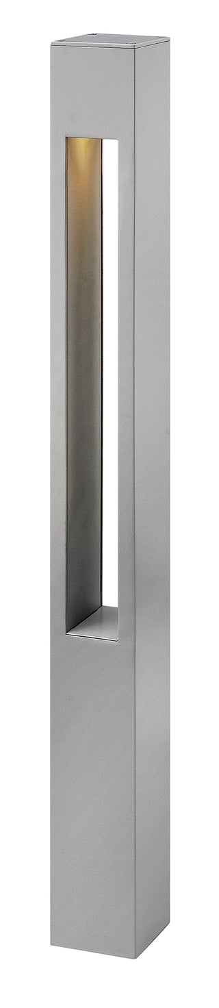 Atlantis Large Square 120v Bollard In Gray Finish