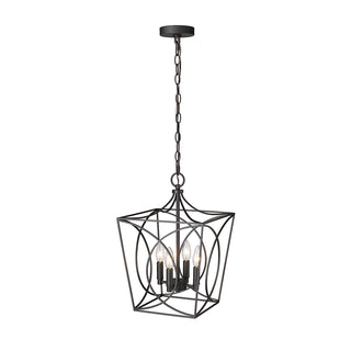 Tracy 4-Light Pendant light Matte Black