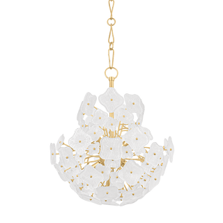 BARRYTOWN Chandelier with VINTAGE GOLD LEAF Finish