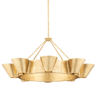 Reeve Chandelier Vintage Gold Leaf