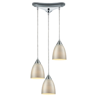 Merida 10'' Wide 3-Light Multi Pendant - Polished Chrome