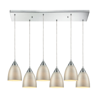 Merida 30'' Wide 6-Light Multi Pendant - Polished Chrome