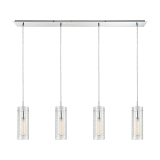 Swirl 46'' Wide 4-Light Pendant - Polished Chrome