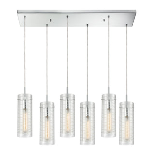 Swirl 32'' Wide 6-Light Pendant - Polished Chrome