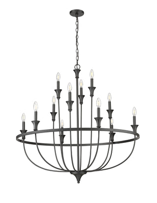 Emery 12-Light Chandelier Ceiling Light Matte Black
