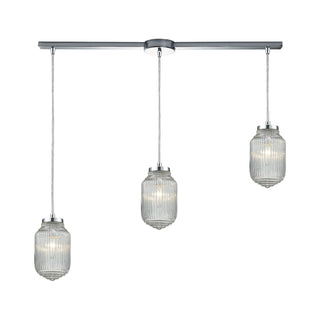 Dubois 38'' Wide 3-Light Mini Pendant - Polished Chrome