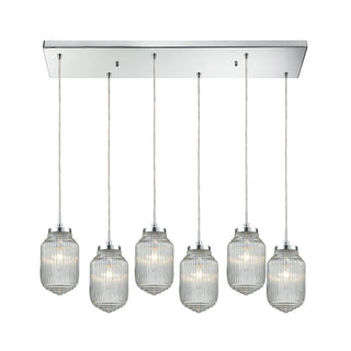 Dubois 32'' Wide 6-Light Mini Pendant - Polished Chrome