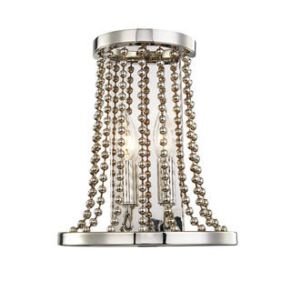 Spool Wall Sconce with Polished Nickel Finish