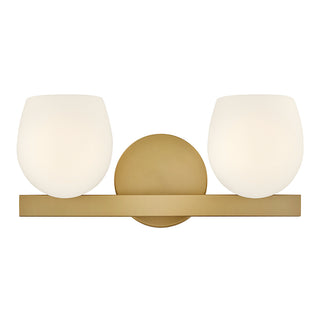 Mae Small Two Light Vanity In Light Brass Finish
