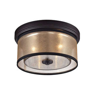 Diffusion 13'' Wide 2-Light Flush Mount - Oil Rubbed Bronze