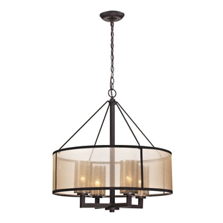 Diffusion 24'' Wide 4-Light Chandeliers - Oil Rubbed Bronze