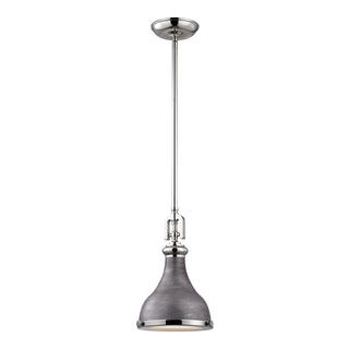 Rutherford 9'' Wide 1-Light Mini Pendant - Weathered Zinc