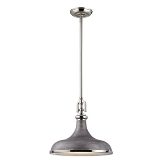 Rutherford 15'' Wide 1-Light Pendant - Weathered Zinc