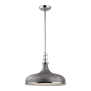 Rutherford 18'' Wide 1-Light Pendant - Weathered Zinc