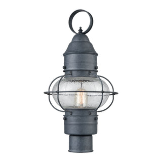 Onion 19'' High 1-Light Outdoor Post Light - Aged Zinc