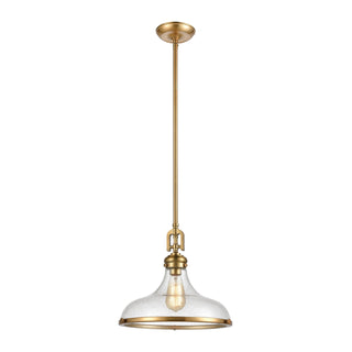 Rutherford 15'' Wide 1-Light Pendant - Satin Brass