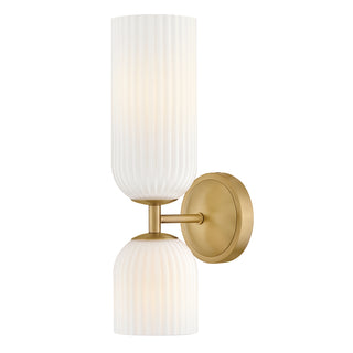 Ava Medium Two Light Sconce in Lacquered Brass