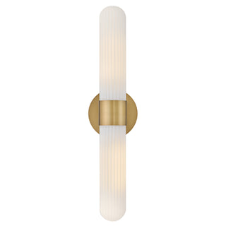 Nina Large Two Light Sconce in Lacquered Brass