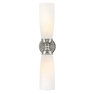 Alexis Large Two Light Sconce in Polished Nickel