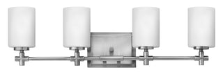 Laurel Large Four Light Vanity In Brushed Nickel Finish
