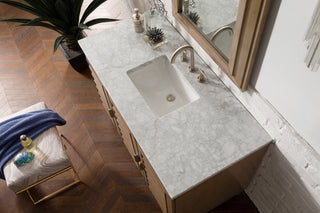 48 Inch Portland Freestanding Vanity in Whitewashed Walnut / Carrara White Top