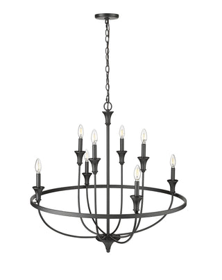Emery 8-Light Chandelier Ceiling Light Matte Black