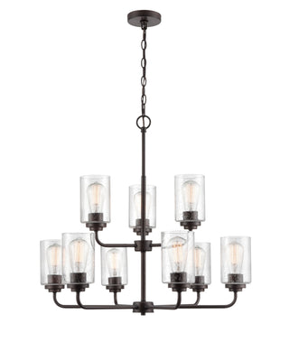 Moven 9-Light Chandelier Ceiling - Rubbed Bronze