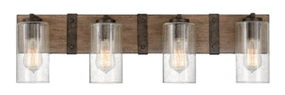Sawyer Large Four Light Vanity In Wood Finish