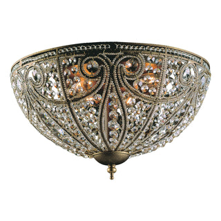 Elizabethan 17'' Wide 6-Light Flush Mount - Dark Bronze