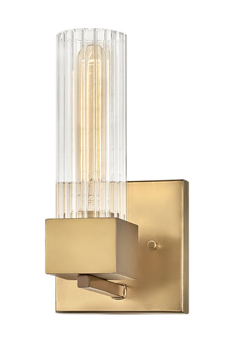 Xander Medium Single Light Vanity In Light Brass Finish