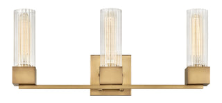 Xander Medium Three Light Vanity In Light Brass Finish