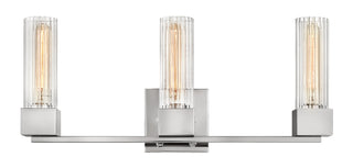 Xander Medium Three Light Vanity In Polished Nickel Finish