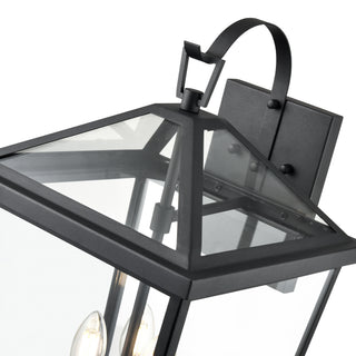 Mensun 3-Light Outdoor Wall Sconce Textured Black