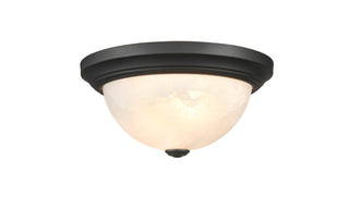 2-Light Flushmount Ceiling Light Matte Black