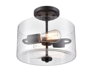 Verlana 2-Light Semi-Flush Ceiling Mount Matte Black