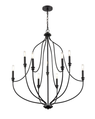 Senoia 9-Light Chandelier Ceiling Light Matte Black