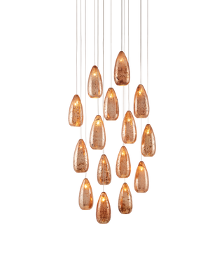 Rame 15-Light Round Multi-Drop Pendant