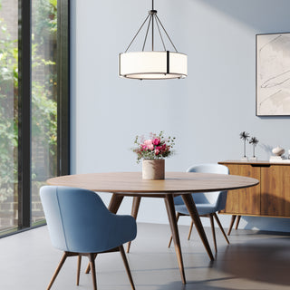 Telfar 3-Light Pendant Light Matte Black/White
